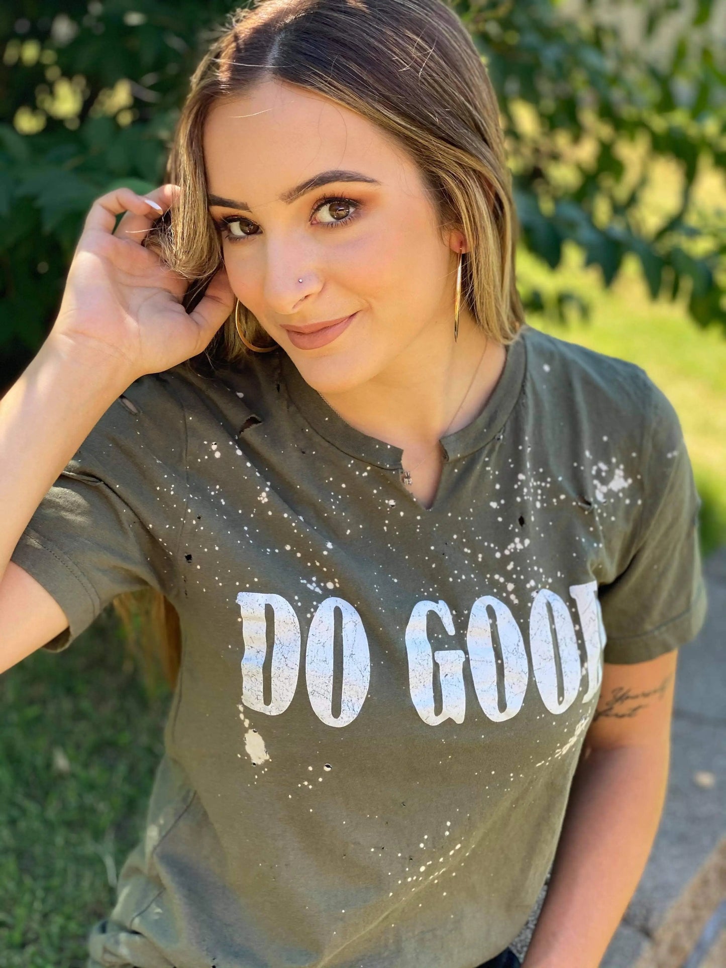 Do Good Distressed Tee